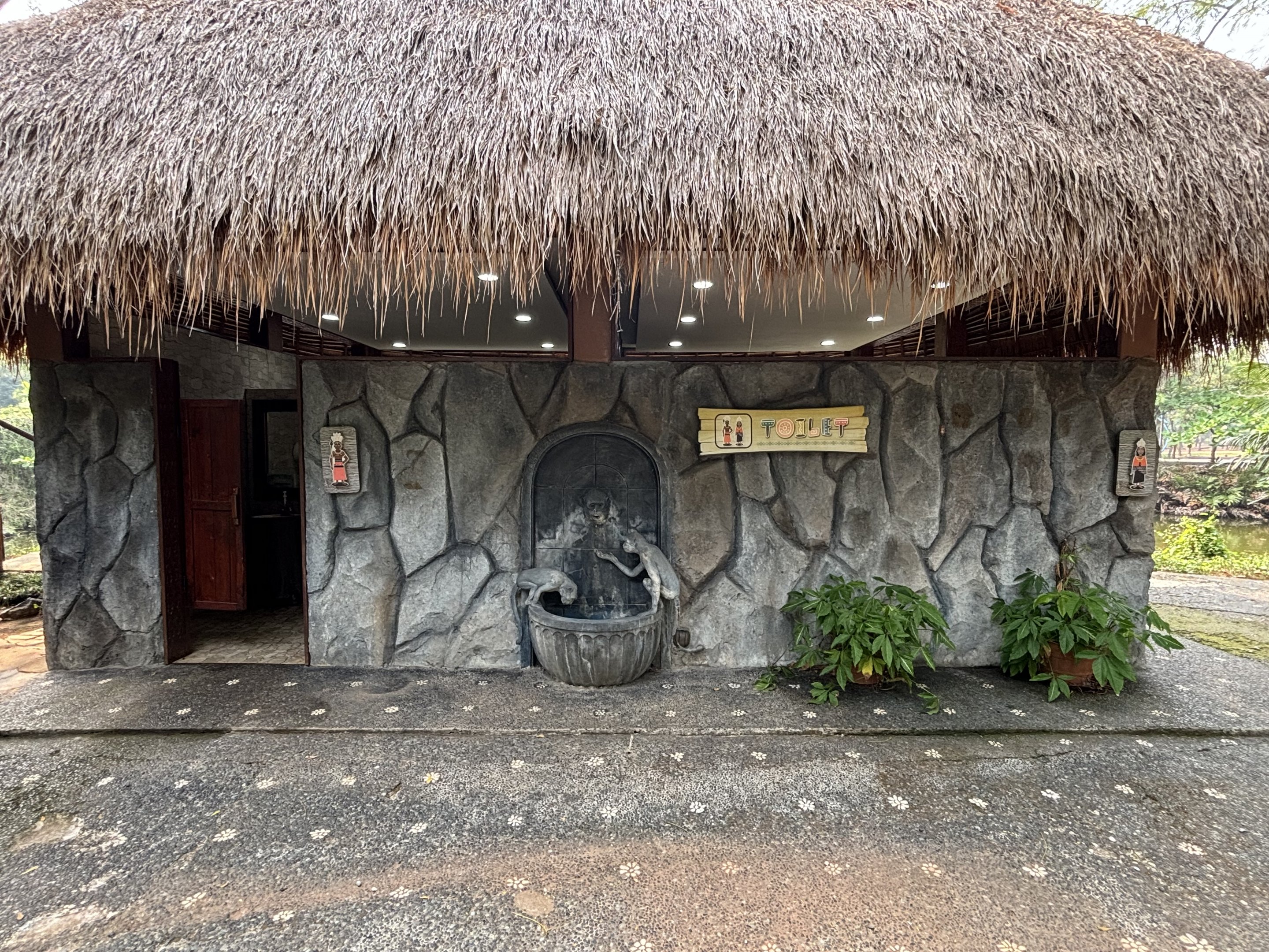 Toilets + Monkey Fountain