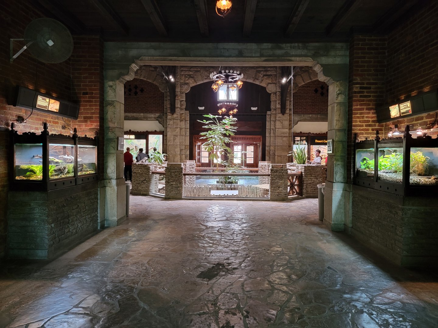 Toledo - Reptile House, Looking back at main area from saltwater croc