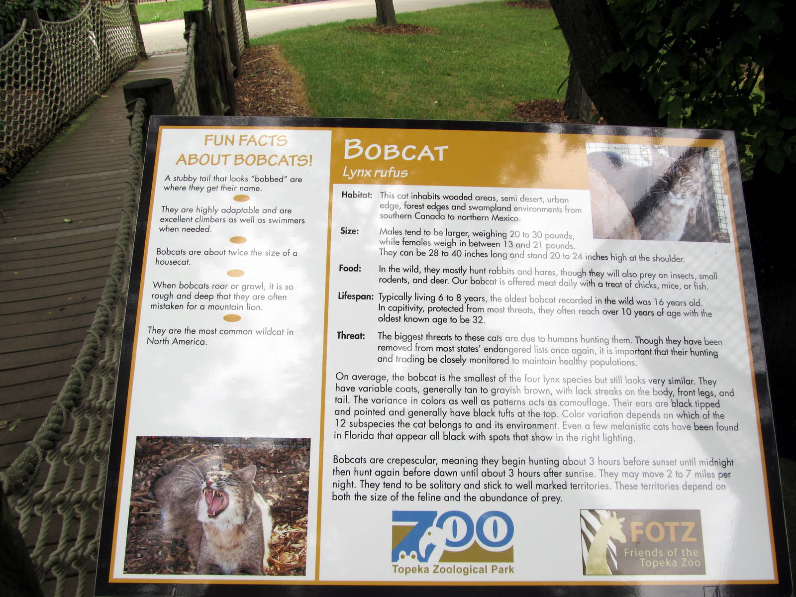 Topeka Zoo 2011 - Signage Example