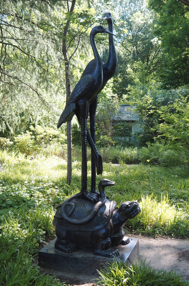 Tortoise, snake and cranes statue, 2024-06-08