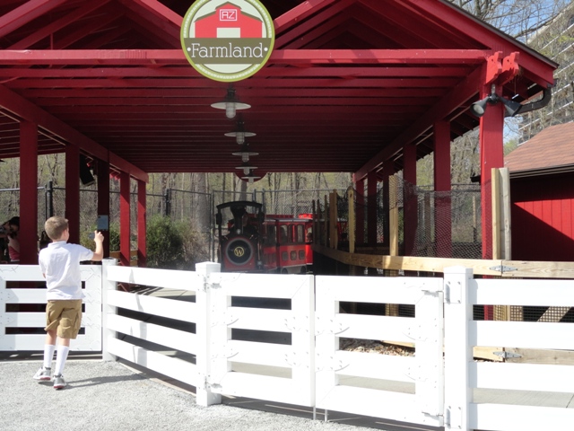 Train and Train Station in Farmland