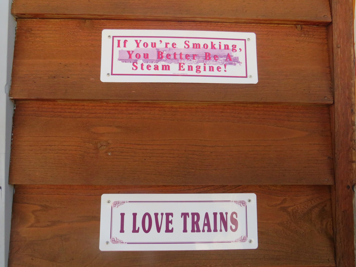 Train signage