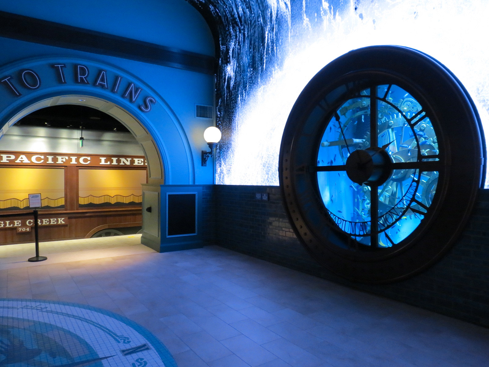Train-themed Entrance Hall - Cichlid Exhibit