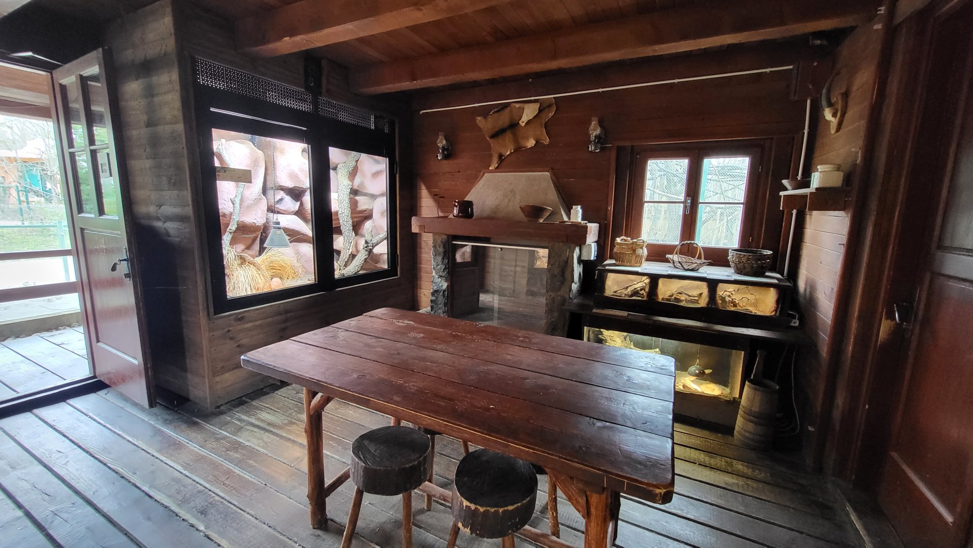 "Trapper's cabin" exhibit