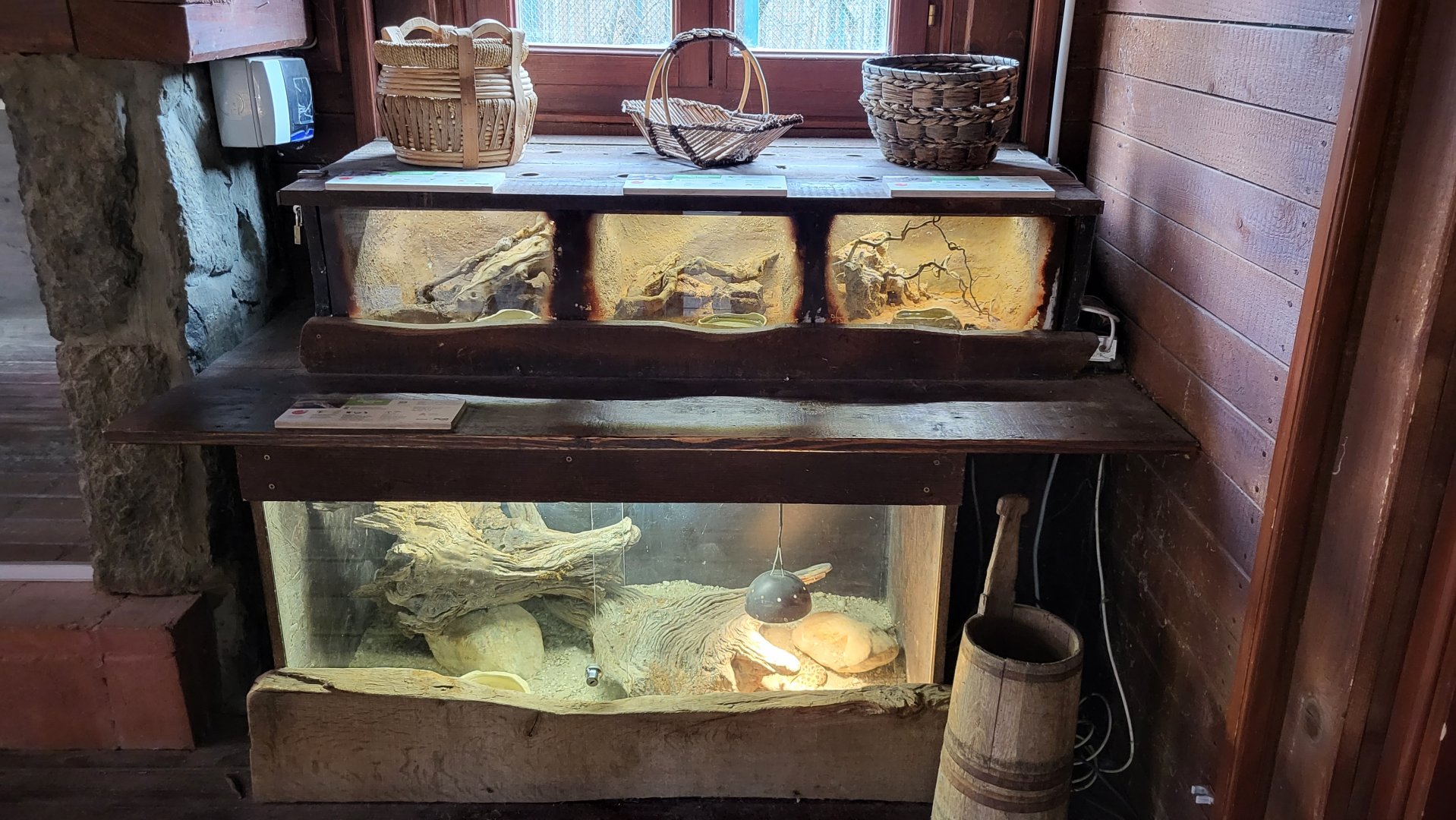 "Trapper's cabin" exhibit