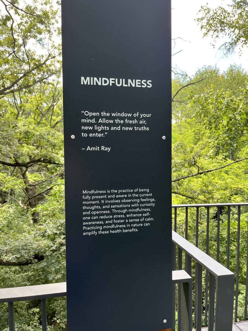 Treetop Trail - Mindfulness Sign