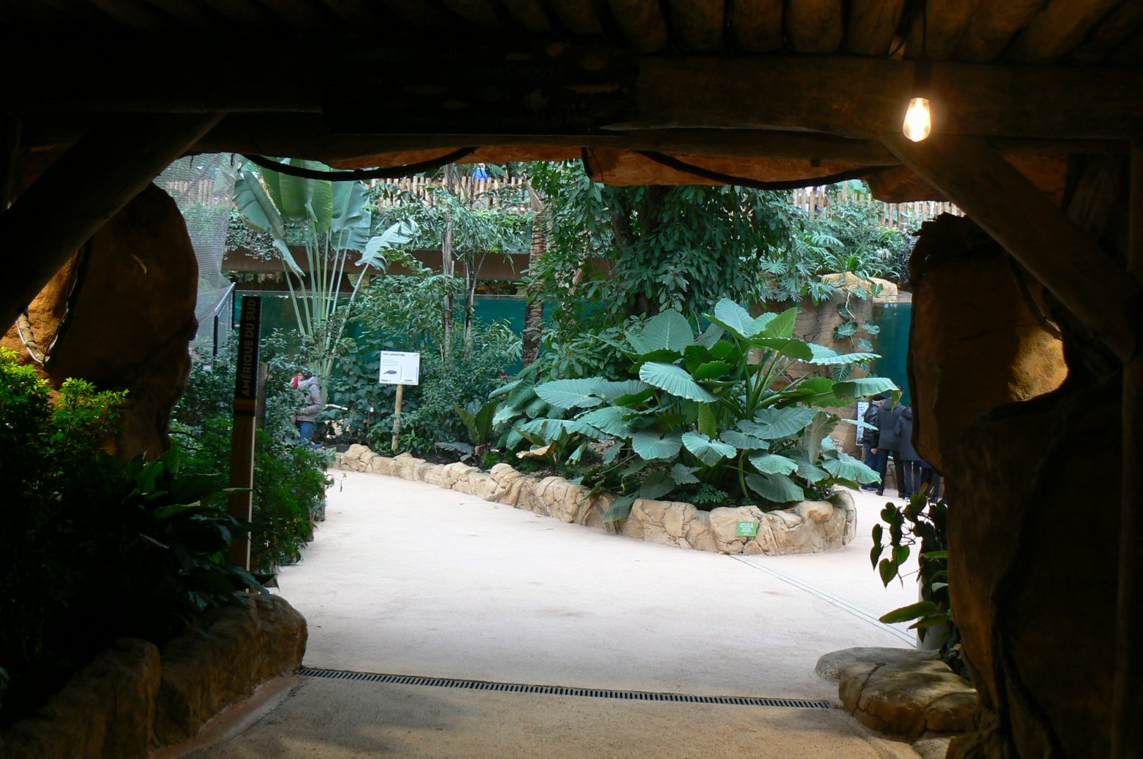 Tropical dome - entrance into the dome from the tunnel