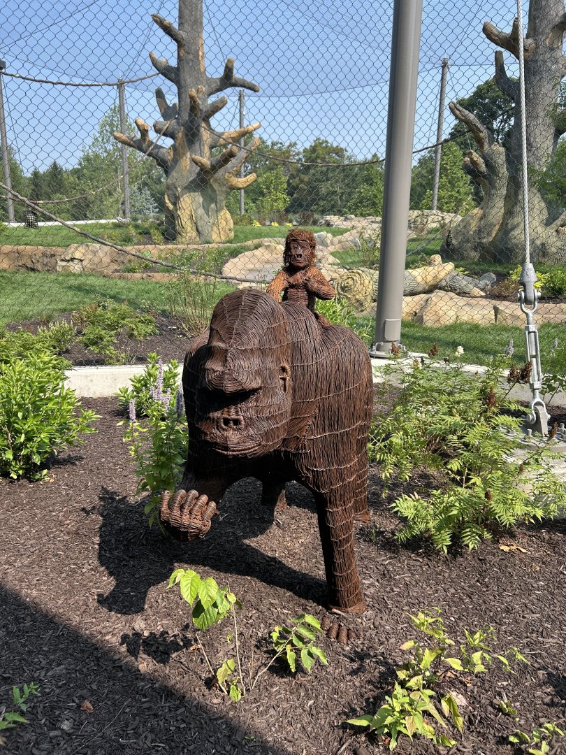 Tropical Forests- gorilla sculpture made from snares