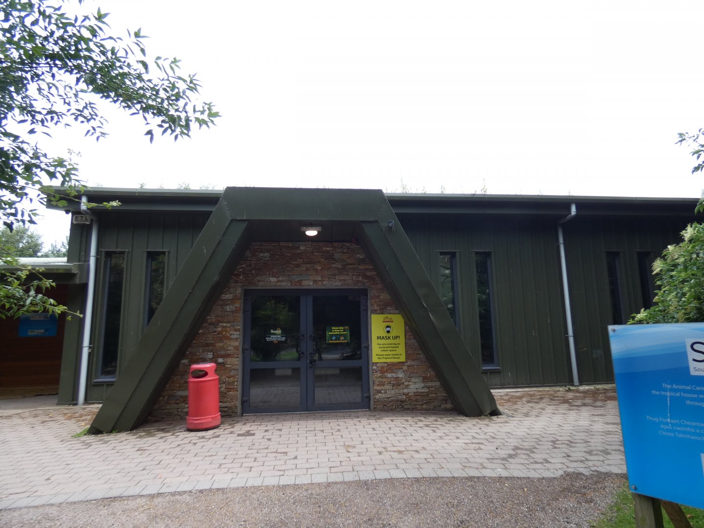 Tropical house entrance