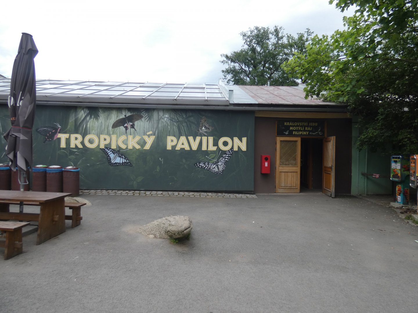 Tropical pavilion entrance