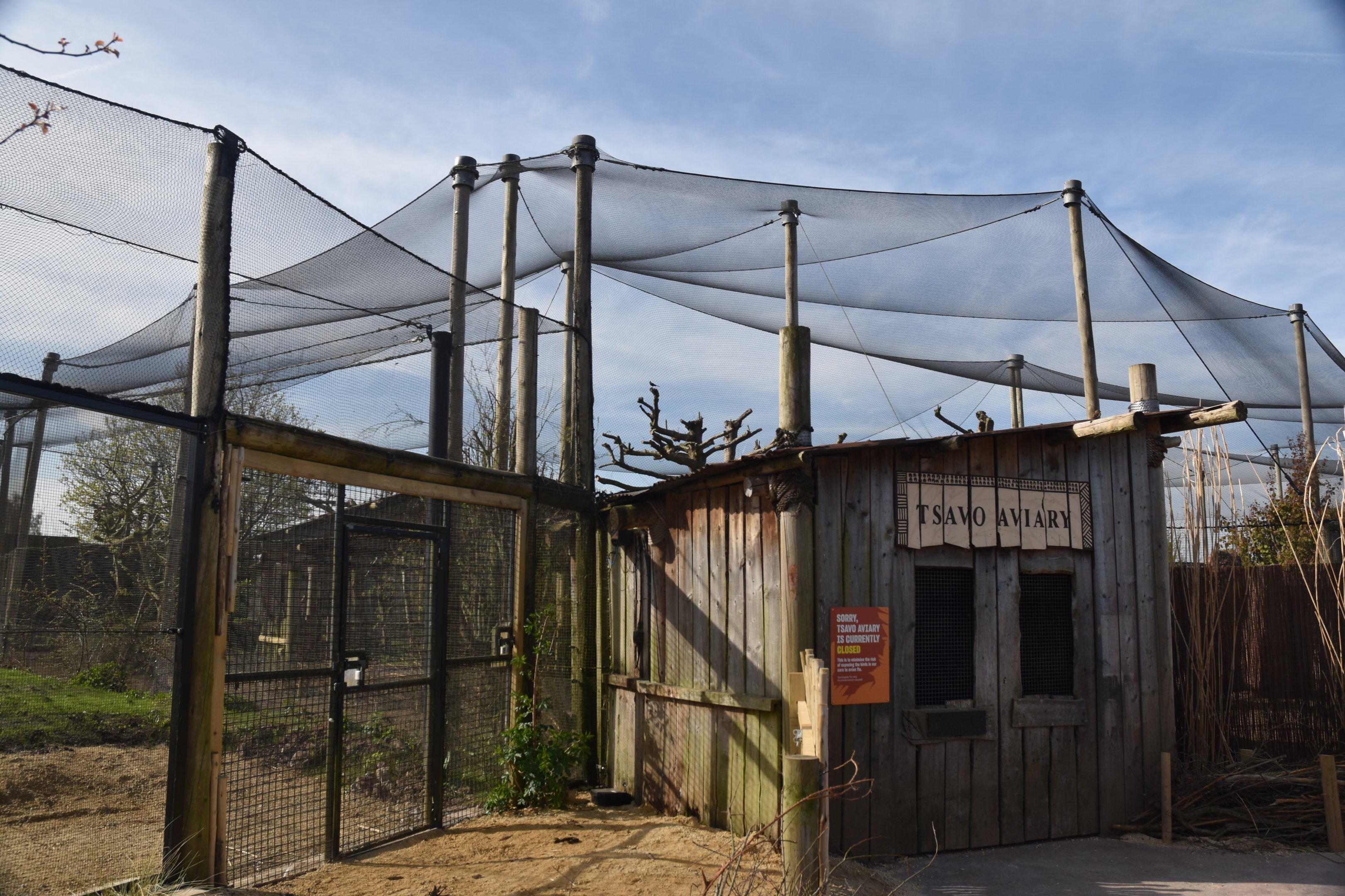 Tsavo Aviary Entrance, Heart of Africa at Chester, 12th April 2025