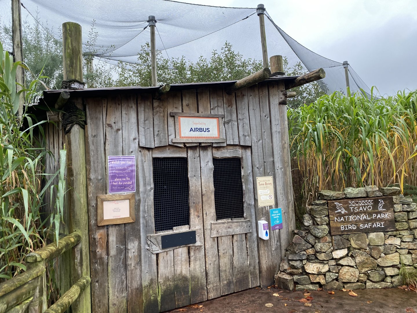 Tsavo National Bird Park Safari aviary entrance 221022