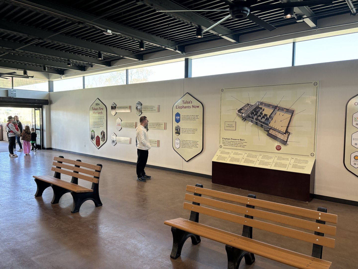 Tulsa Zoo Elephant Preserve Barn Guest Space Overlooking Indoor Space