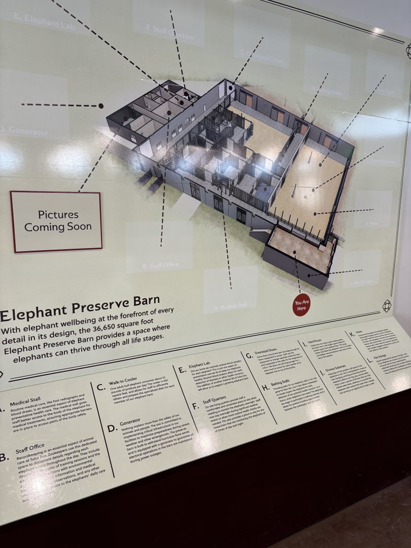 Tulsa Zoo Elephant Preserve Barn Map