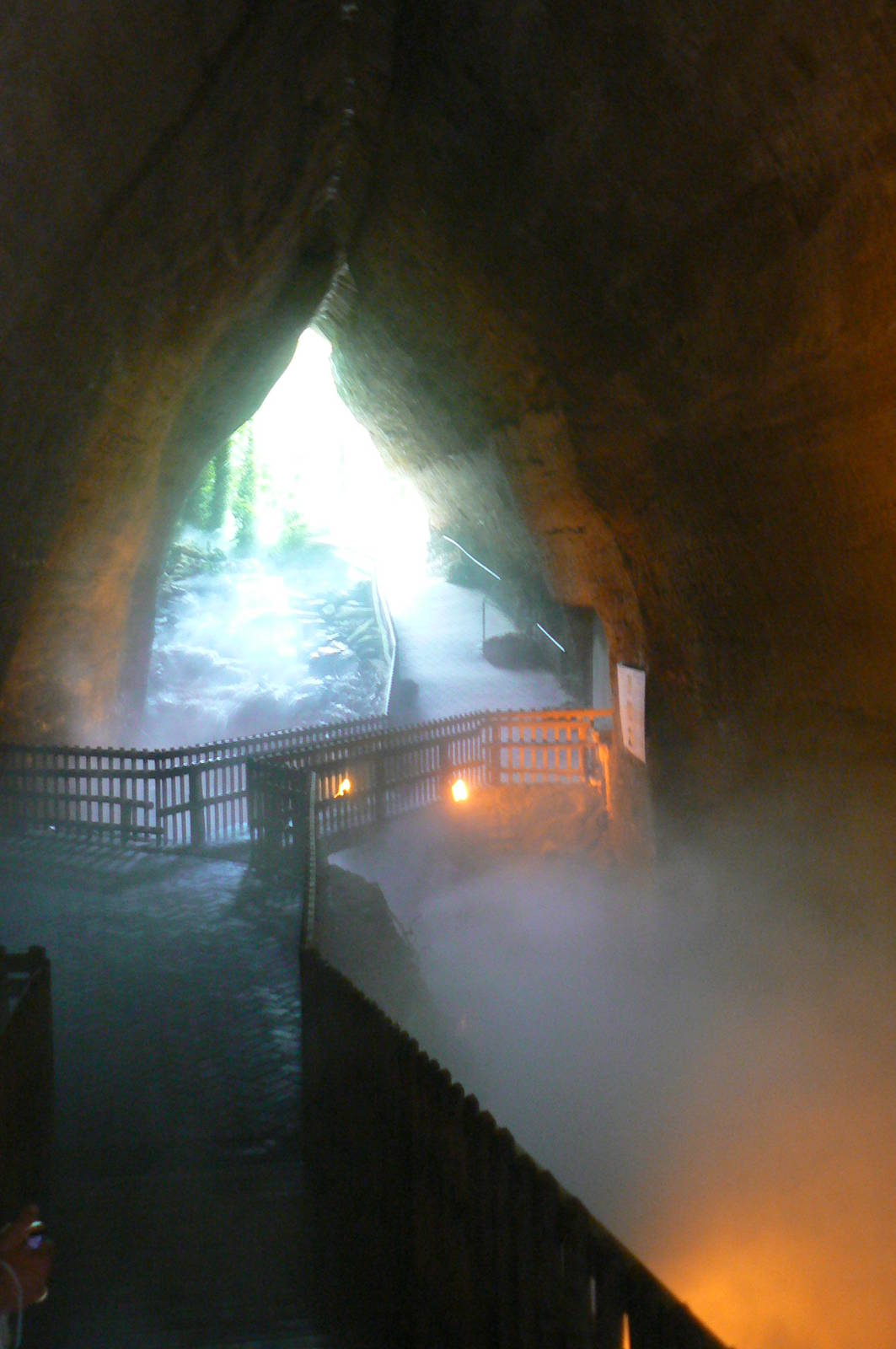 Tunnel connecting quarries in the park