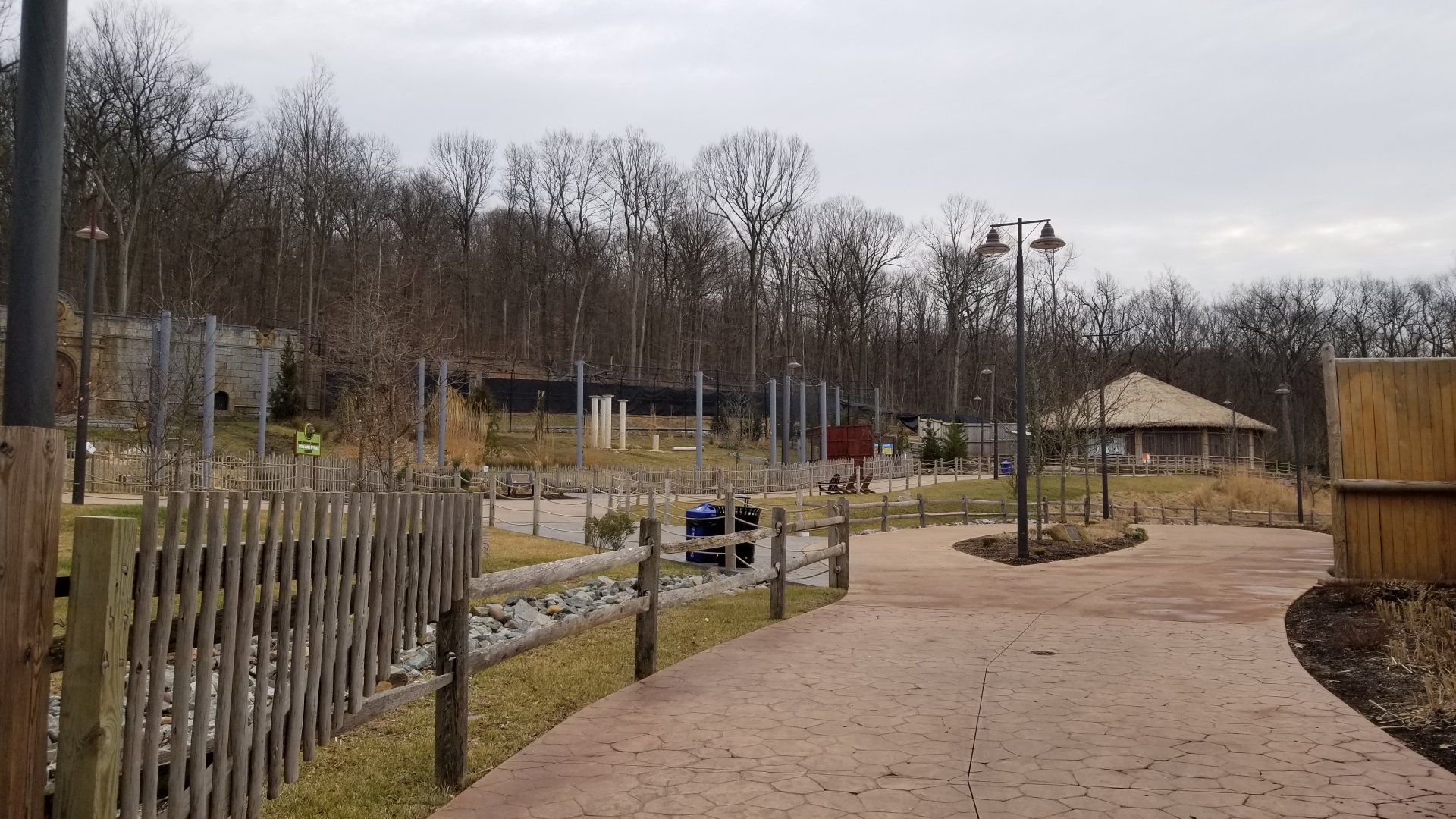 Turtle Back Zoo - Inside African Adventure; lions and hyenas on left
