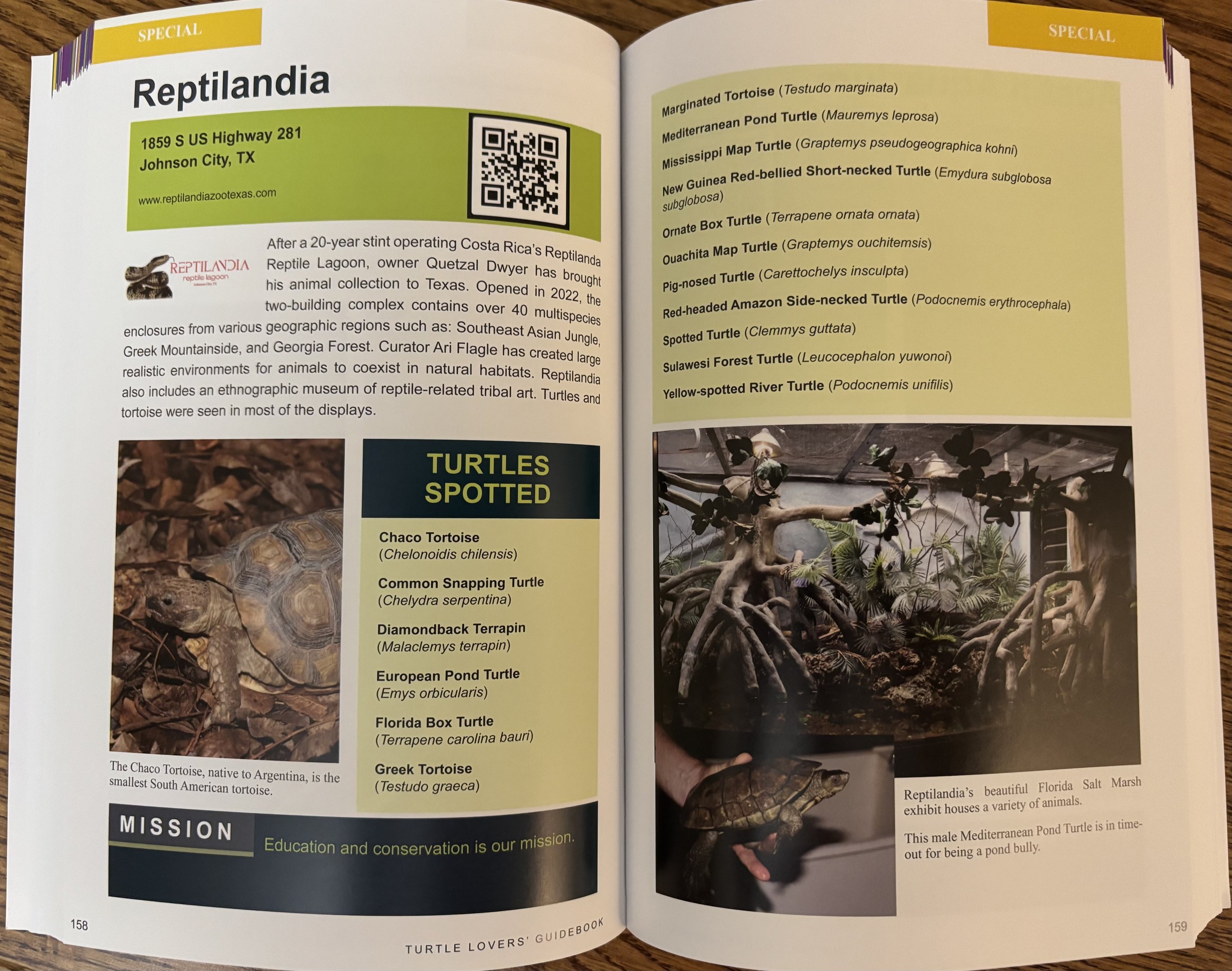 Turtle Lovers’ Guidebook: Example of layout