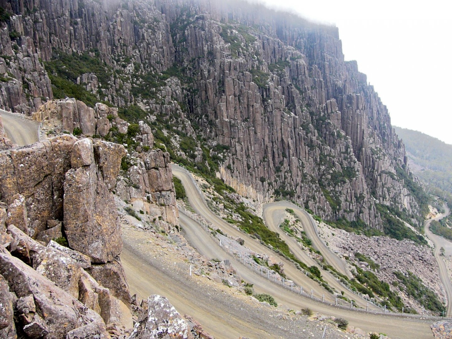 Twisty road.  Tasmania