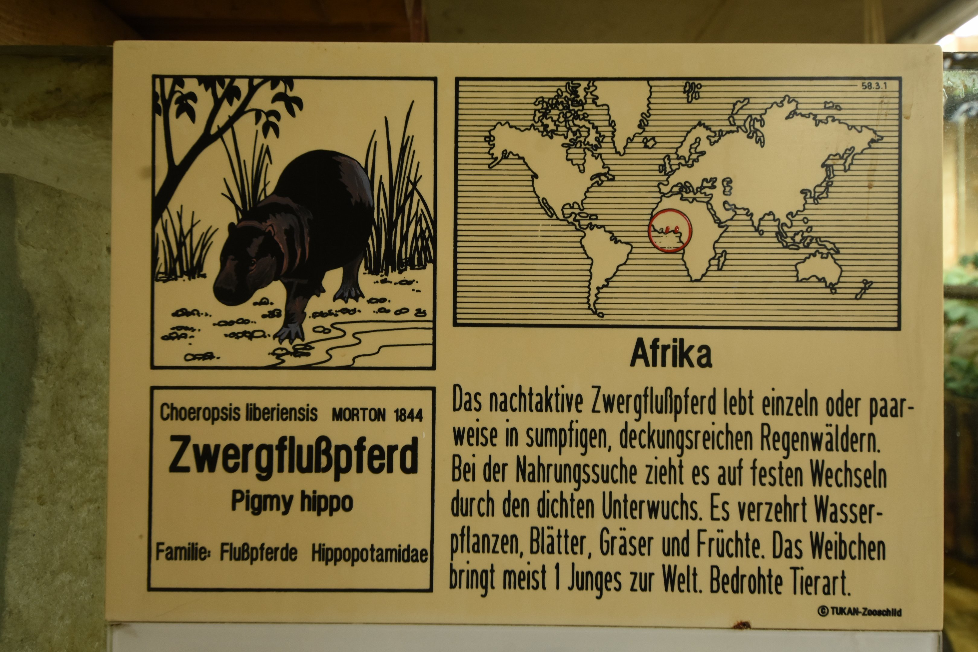 Typical old German zoo sign
