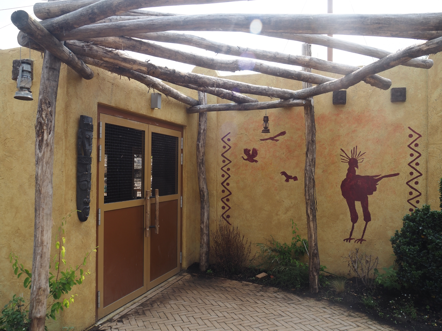 Umvikeli - New aviary for vultures, secretary birds and other African birds - Entrance to the viewing area, 2025-06-09