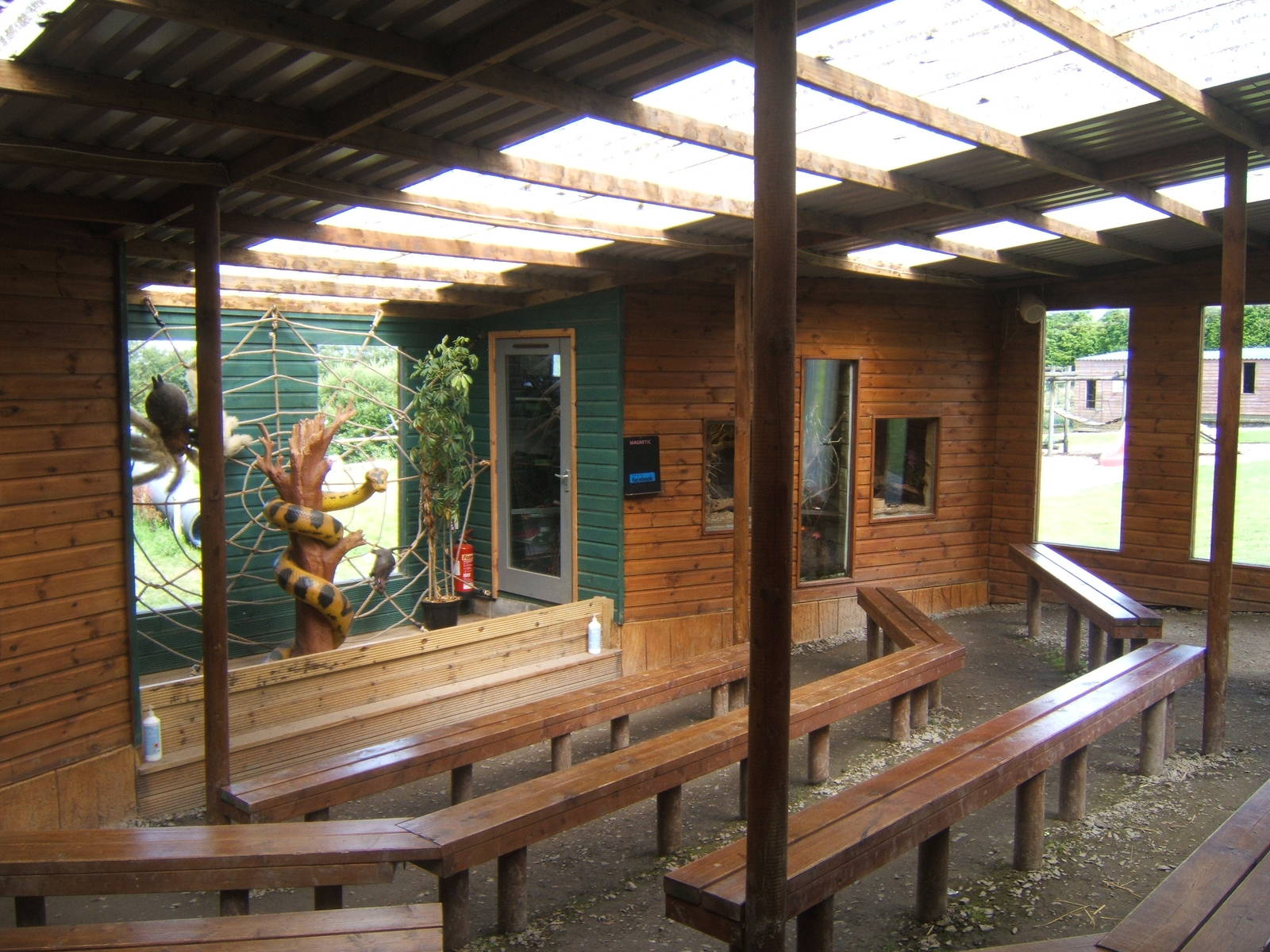 Under cover animal encounters area