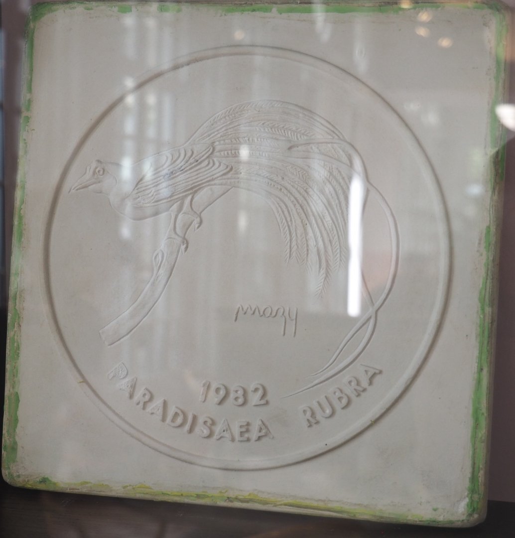 Unknown object with Red bird-of-paradise artwork, 2022-05-26