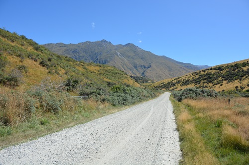 Unpaved road scene