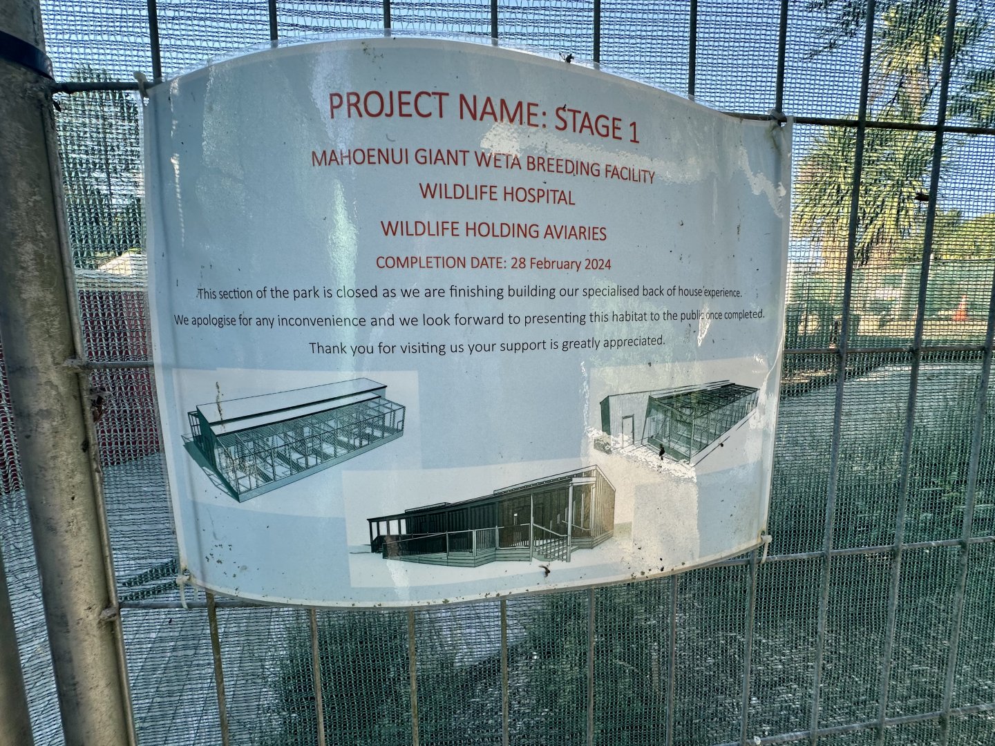 Upcoming Project - Wildlife Holding Aviaries