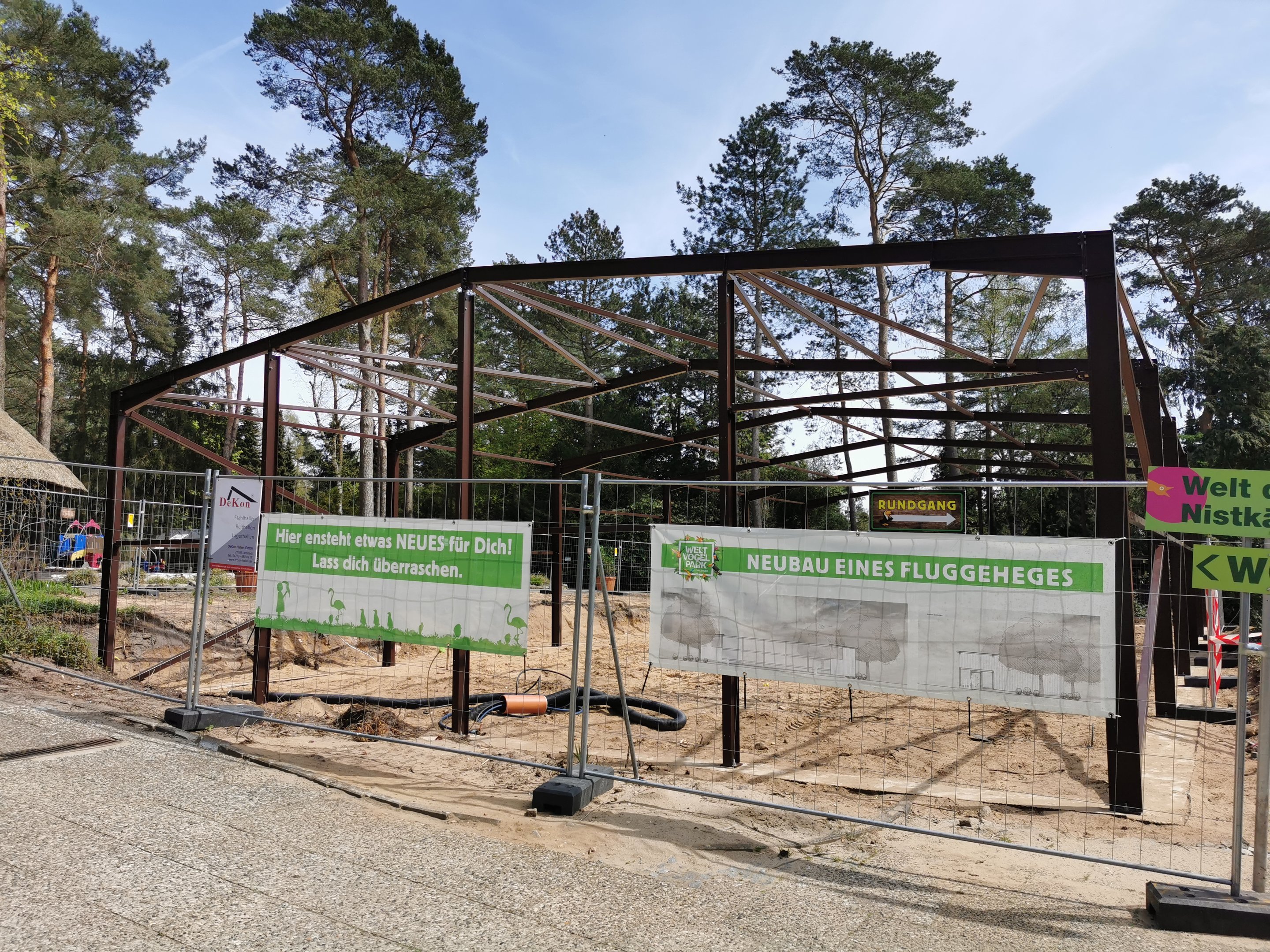 Update on the new entrance aviary