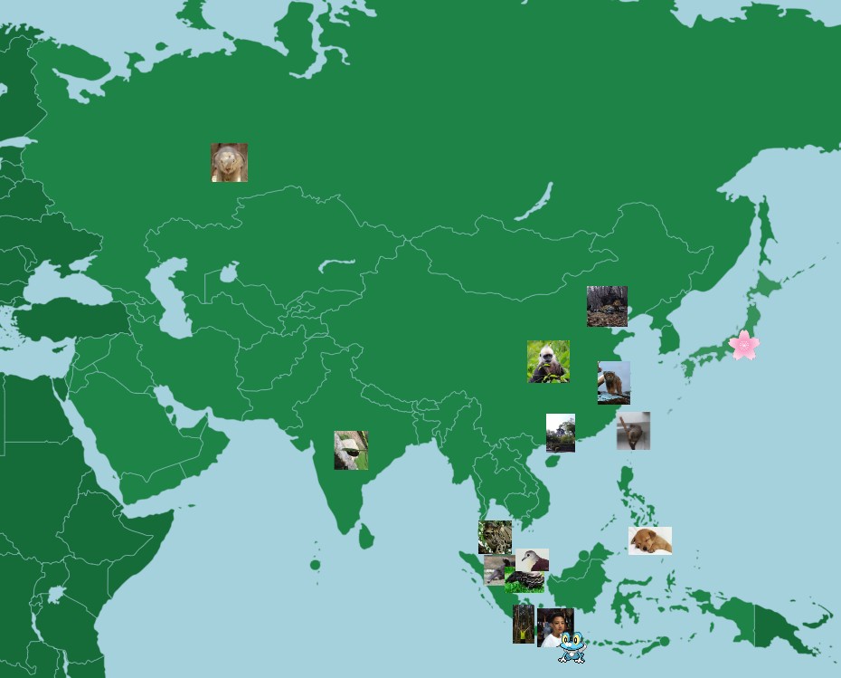 (UPDATED) A Map Of Where Our Fellow ZooChatters Live: Asia