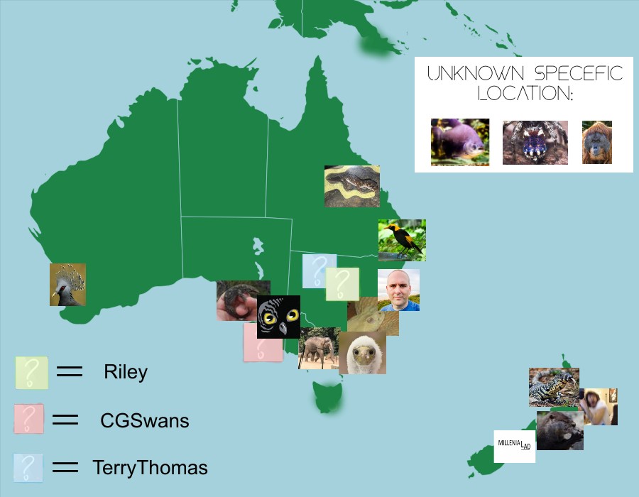 (UPDATED) A Map Of Where Our Fellow ZooChatters Live: Australia & New Zealand