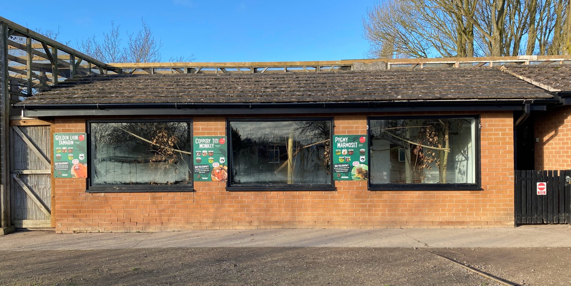 Updated indoor enclosure, Twycross, UK