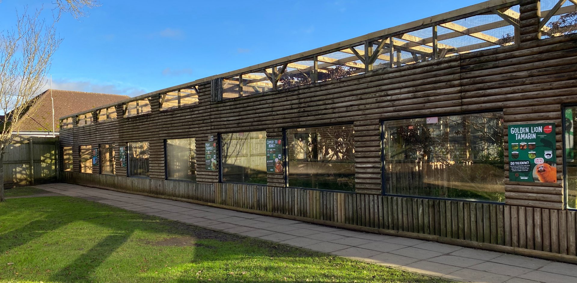 Updated outdoor enclosure, Twycross, UK