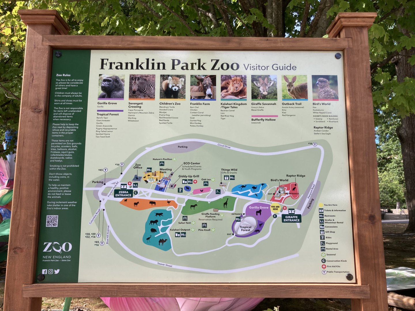 Updated zoo map signage