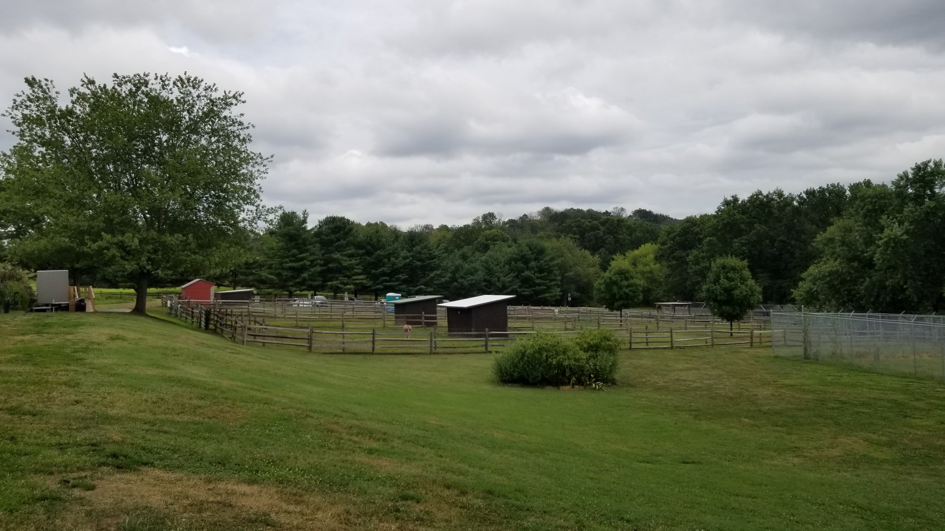 USVP - Looking back to donkeys, parking