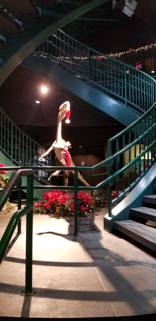 VA Living Museum - bottom of double helix staircase