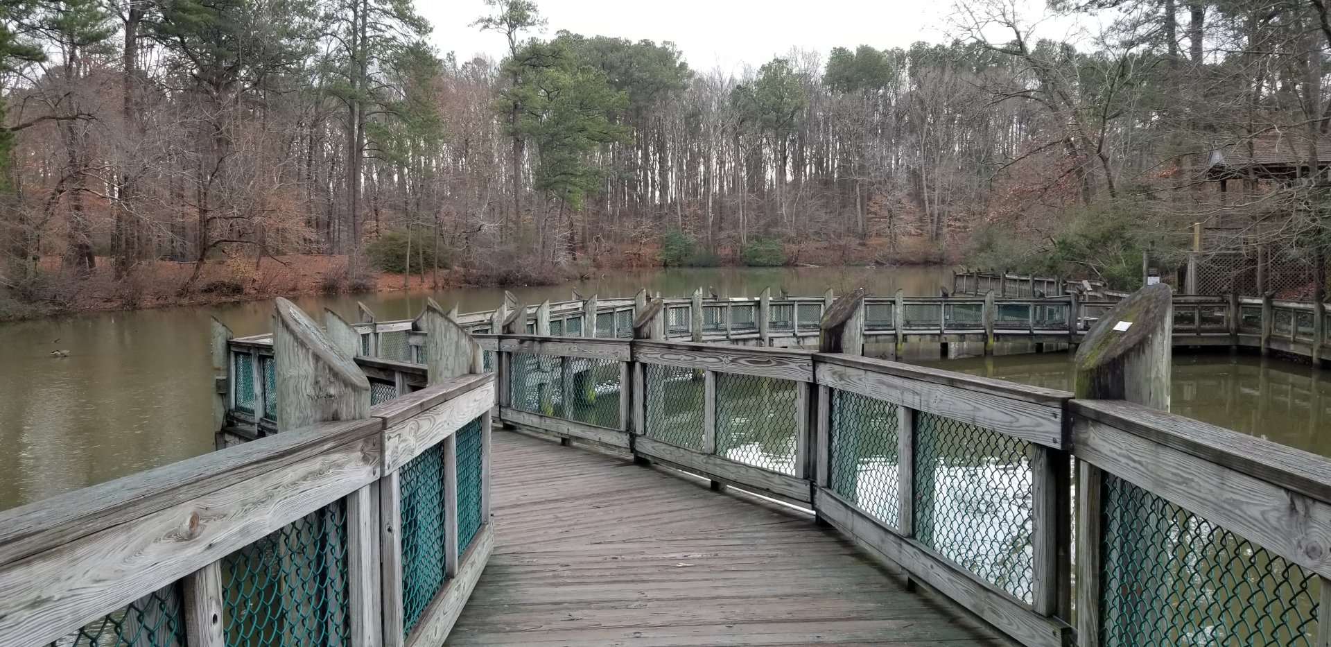 VA Living Museum - path over pond from aviary back to museum