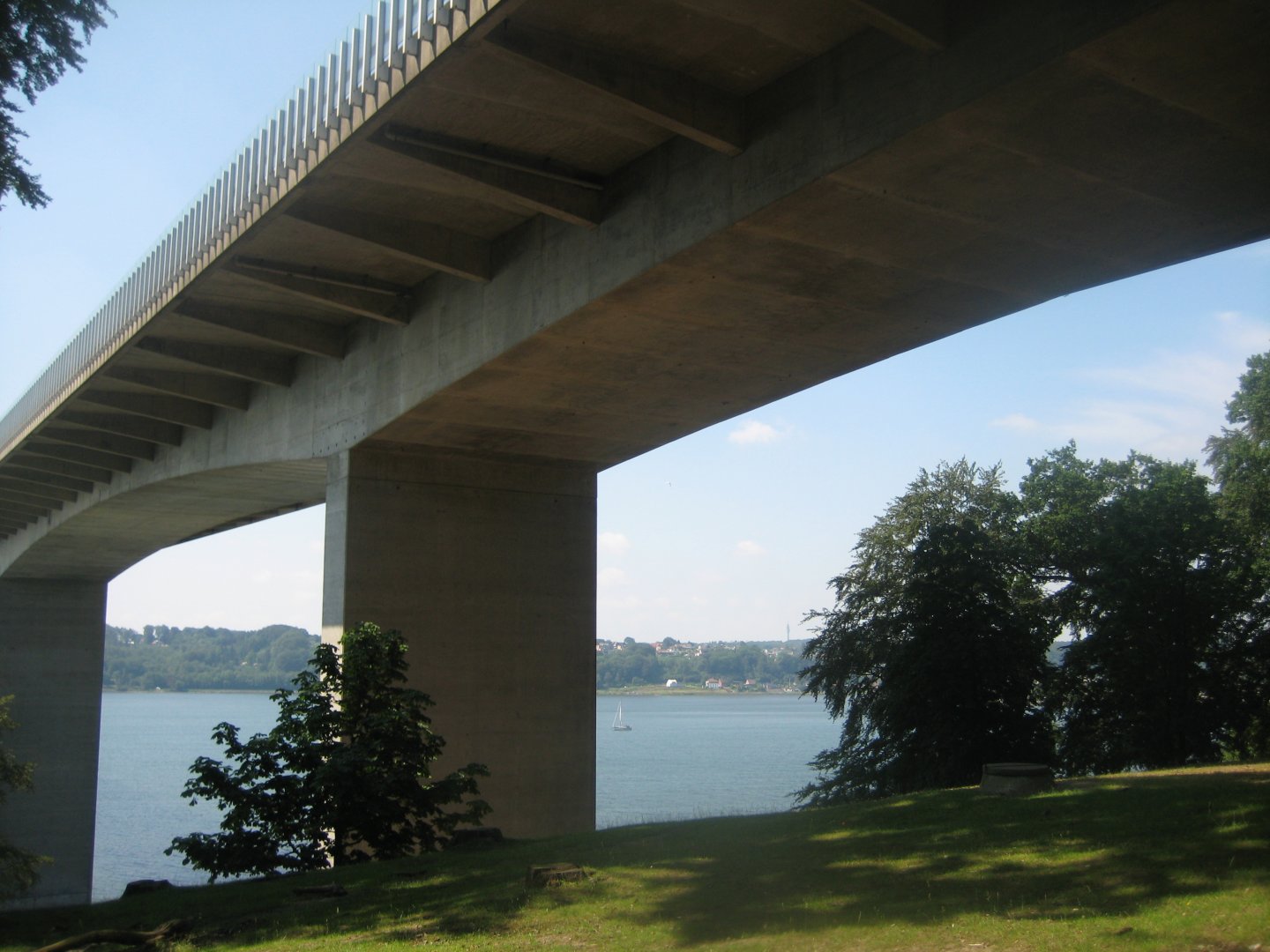 Vejle Dyrehave - View to the Vejle Fjord Bridge