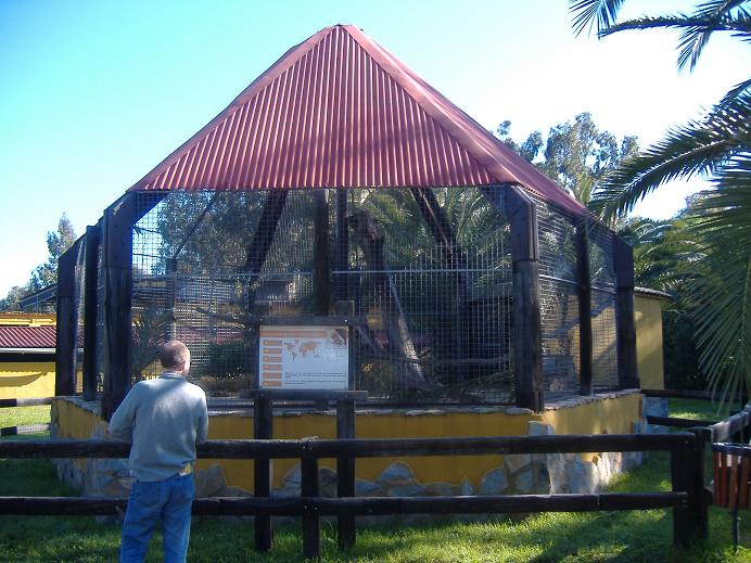 Vergel Safari Park macaque cage