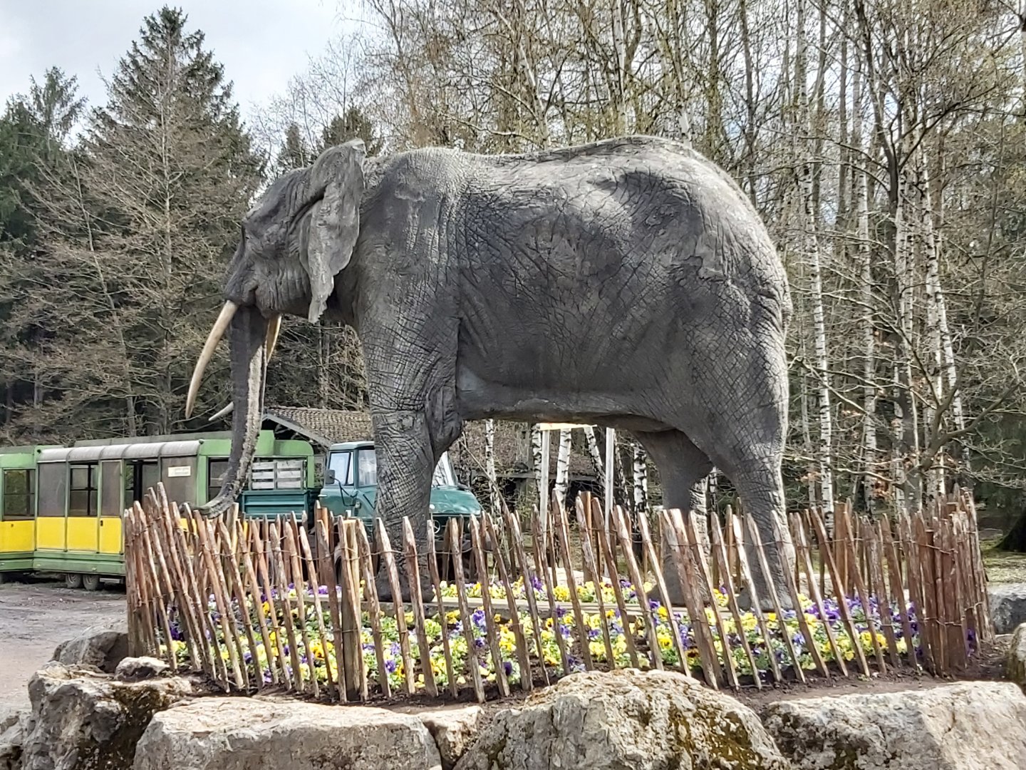 Very realistic elephant statue