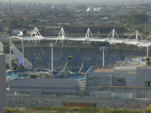 Vieuw of the delphinarium from my hotelroom