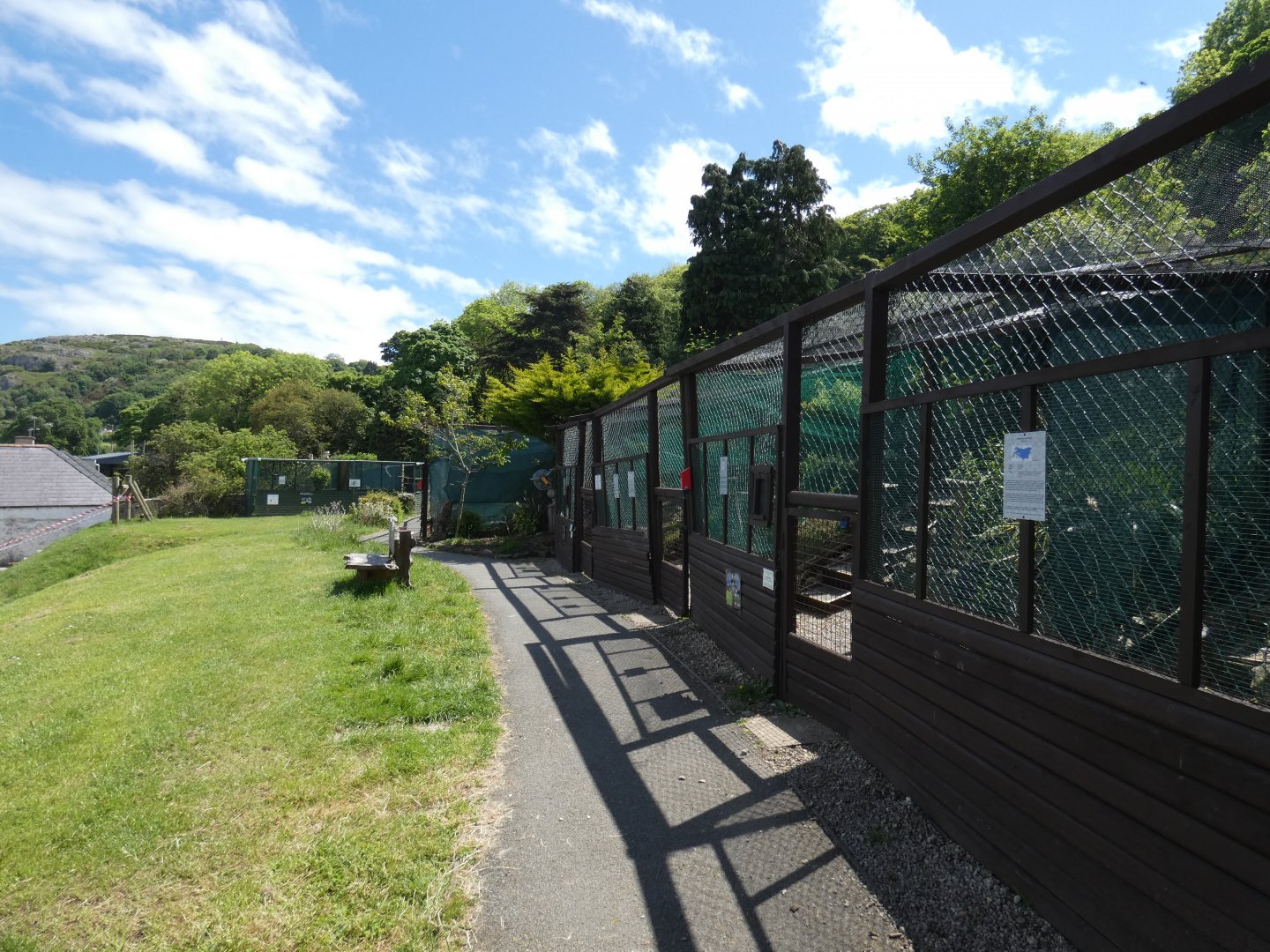 View across owl aviaries