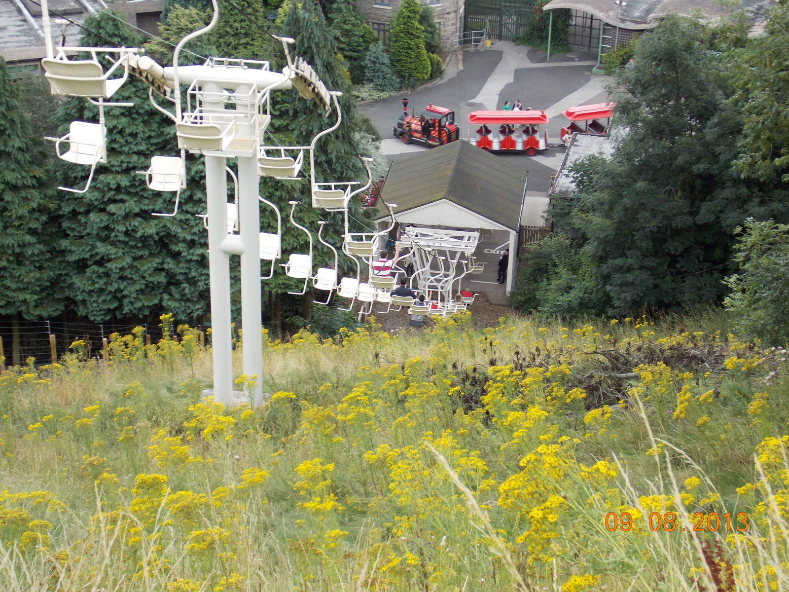 View down chairlift