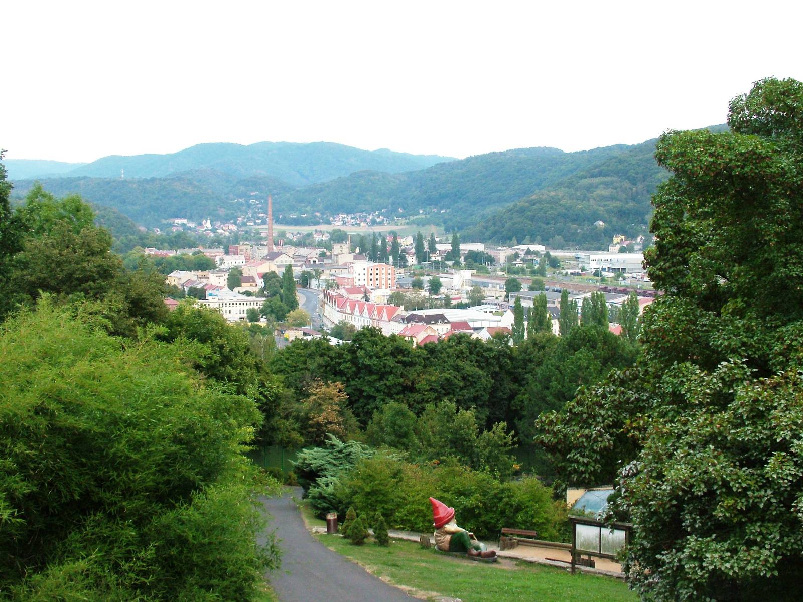 View from the Hilltop with Giant Reclining Gnome at Usti, 29/08/12