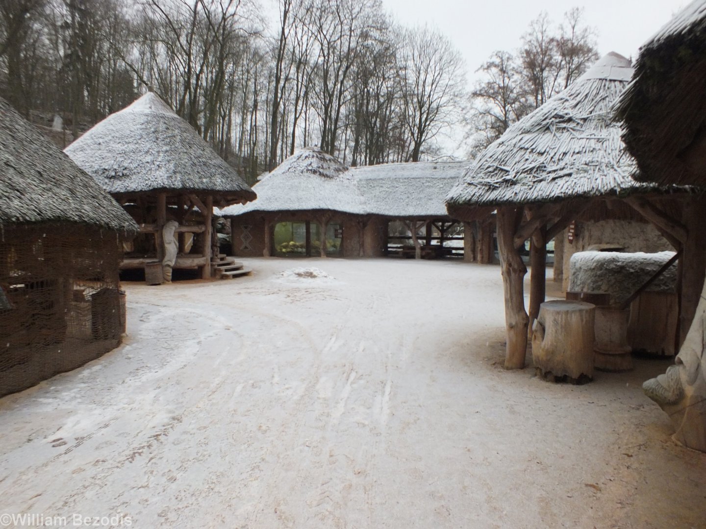 View in the African Village Exhibit