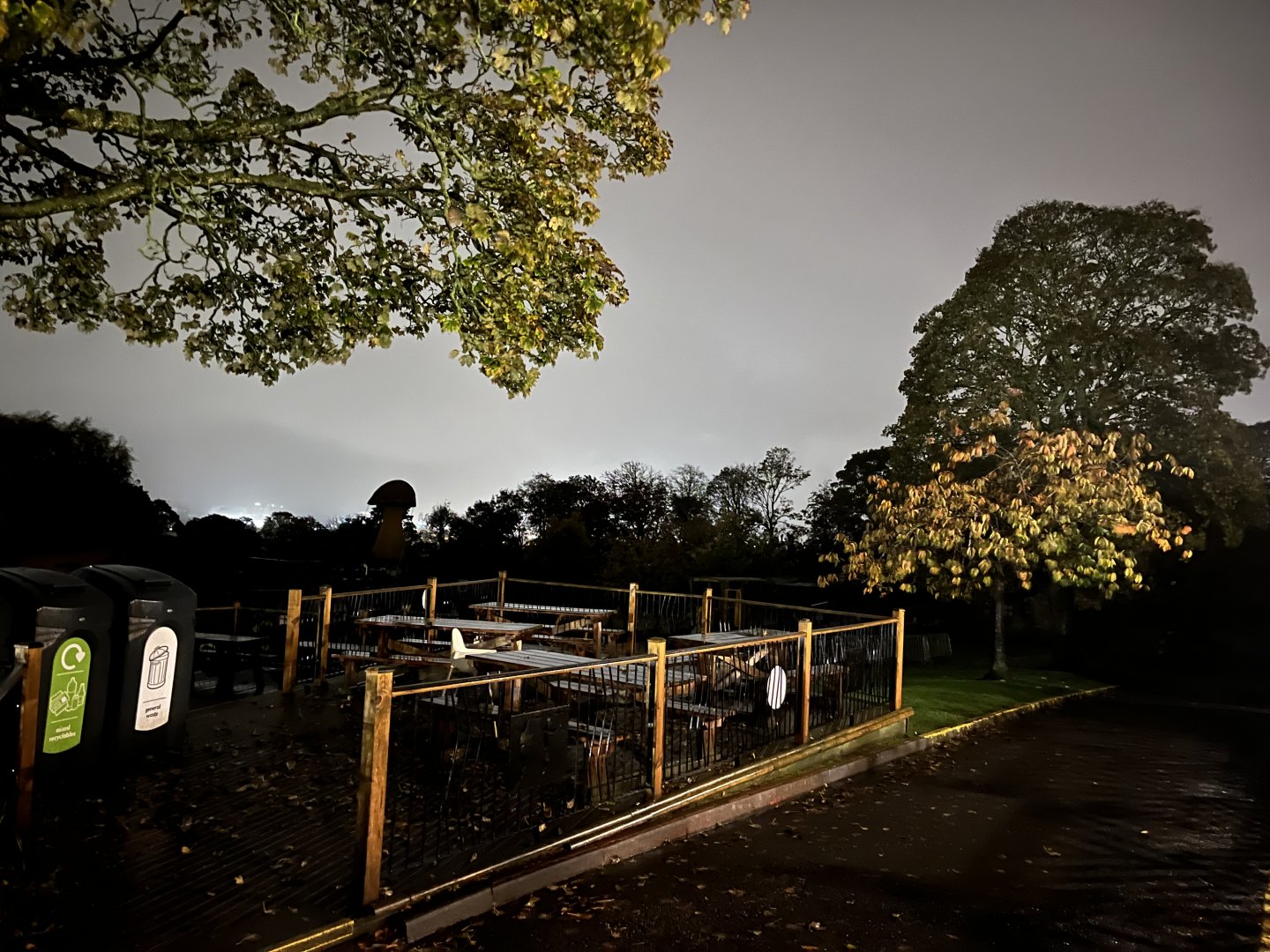 View in zoo in the evening 29.10.23