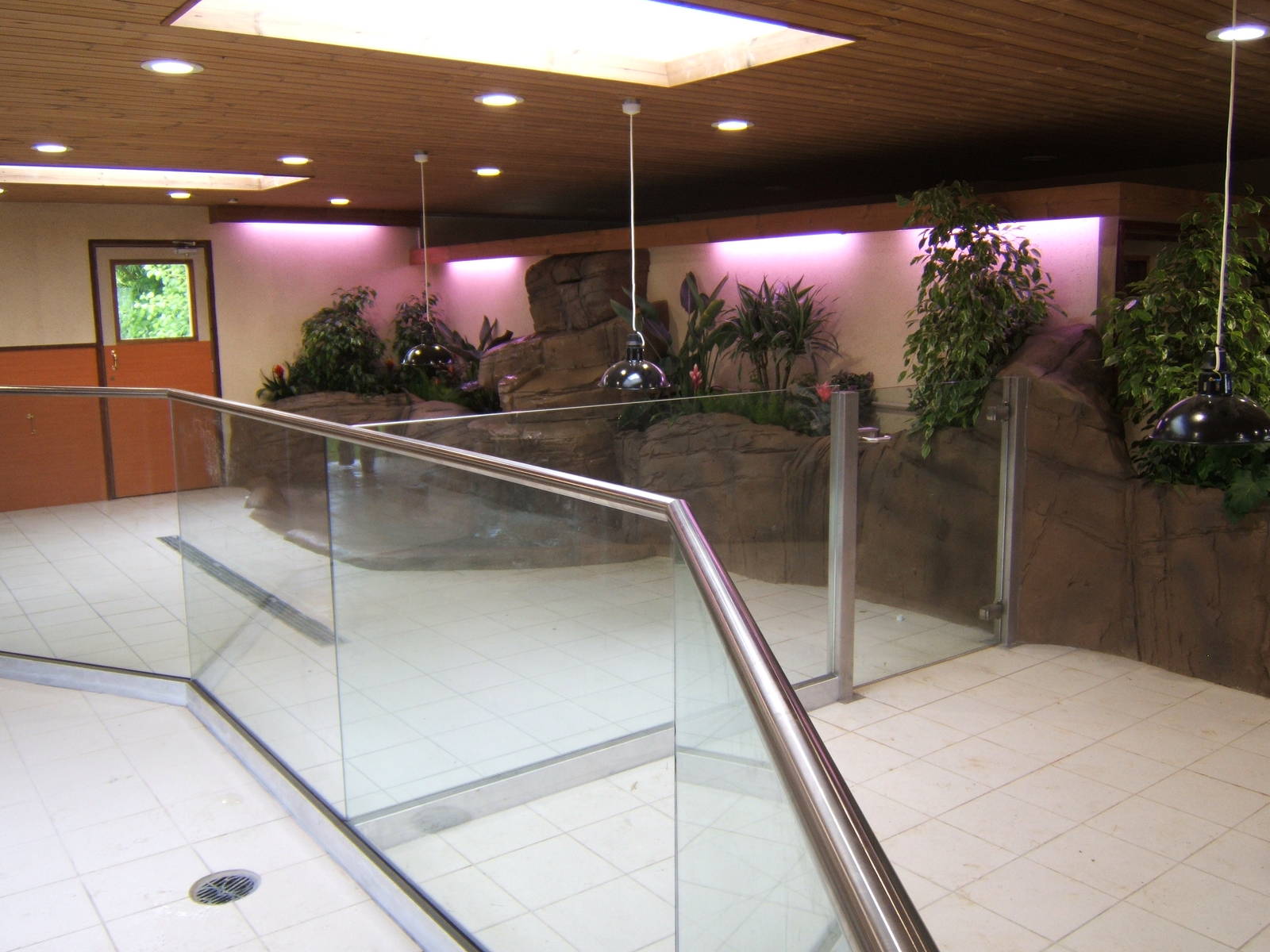 View inside new tortoise house