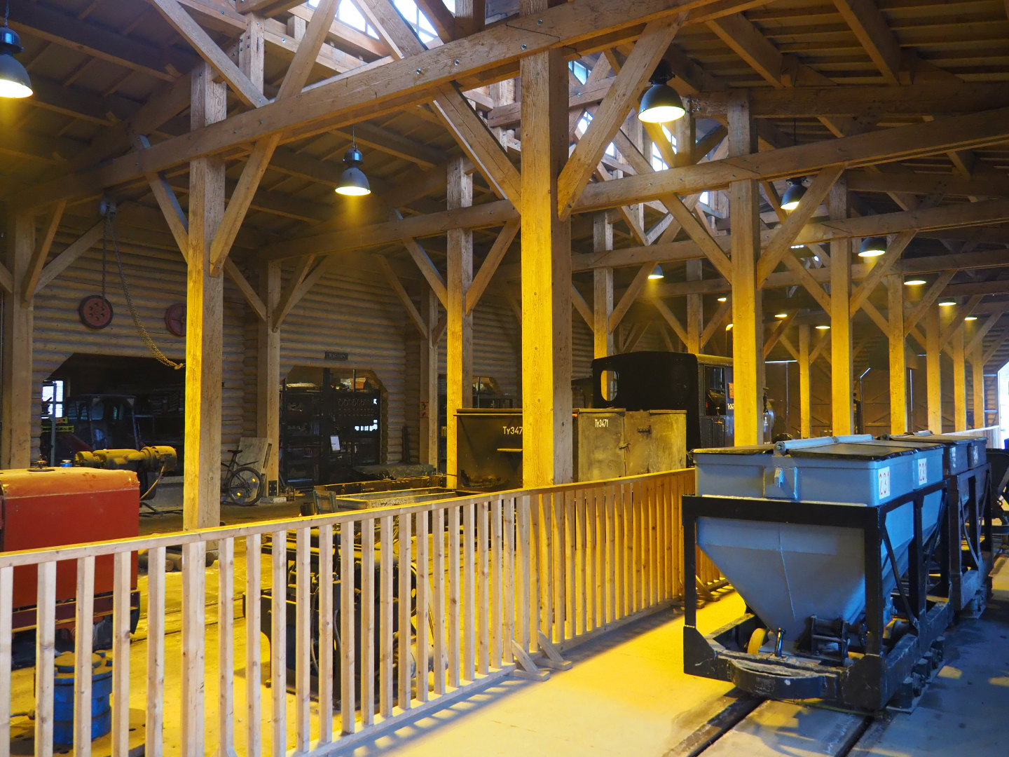 View inside the train hangar, 2019-10-04
