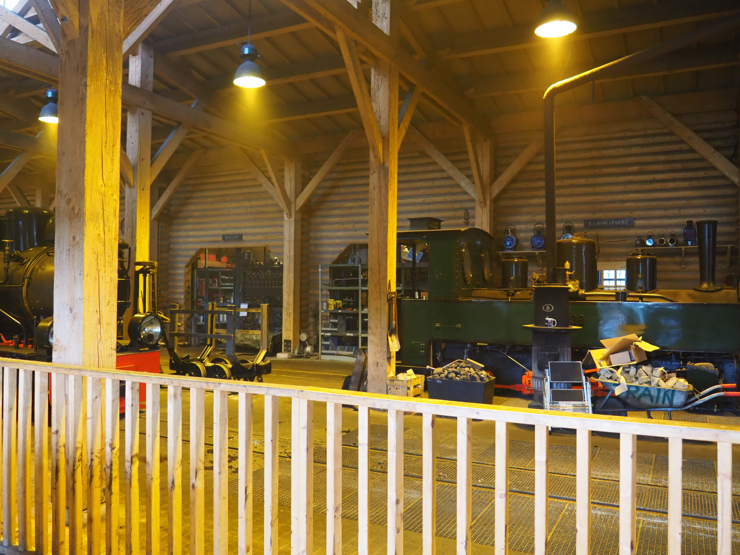View inside the train hangar, 2019-10-04