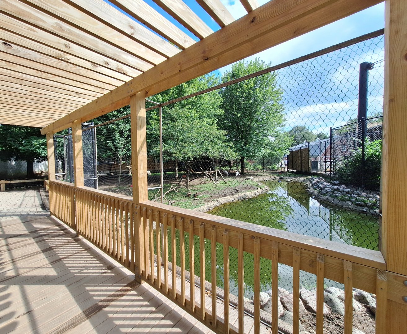 View into Deer/Crane/Vulture enclosure